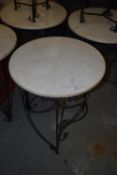 *Granite Topped Circular Occasional Table 20” diameter