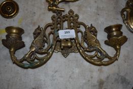 *Brass Wall Sconce with Dragons