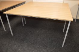 *2 Lightwood Effect Office Desks 75x150cm x 73cm tall