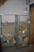 *Two Sections of Galvanised Shelving and Contents