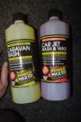 *1L of Power Max Caravan Wash Black Streak Remover, and 1L of Car Jet Wash & Wax