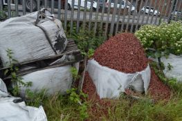 *The Contents of ~8 Ton Bags of Red Stone Chip Gravel (bags damaged, will need to be handballed/