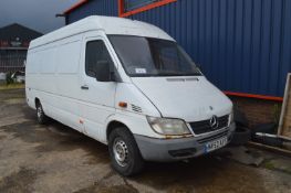 *Mercedes Sprinter Long Wheelbase Van for Spares/Repair. Reg: NV52 AYS, Mileage: 178937, (non-