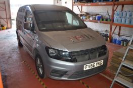 *VW Caddy TDI Blue Motion in Silver Reg: FV66 VKG, Mileage: 144072, 5-Speed Manual, Two Side and Two