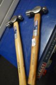 *2lb and 2.5lb Sealey Ball Peen Hammers with Hickory Shafts