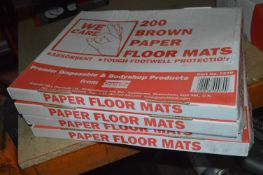 *4 Boxes of 200 Paper Floor Mats