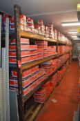 *Four Bays of Pallet Racking 75cm wide, 24x 270cm Beams, 5x 240cm Towers
