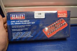 *Sealey AK6586 21pc 3/8 Square Drive Oil Drain Plug Key Set