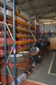 *Four Bays of Tyre Racking Comprising 32x 1.9m Tubes, and 5x 300x40cm Towers (contents not included,