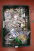 Tray Lot of Assorted Fishing Tackle, Lures, Head Lamp, etc.