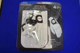 *Kirkland Golf Gloves 4pk Size: L