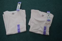 *Two Fila Ladies Pink T-Shirts Size: XS