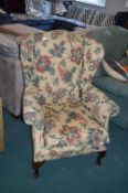 Floral Wingback Armchair by Shackleton's