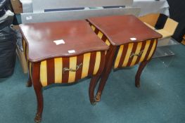 Pair of Regency Striped Cabinets