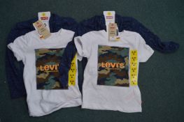 Two Levi's 2pc T-Shirt & Hoodie Sets Size: S 6 yea