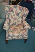 Shackleton's Floral Wingback Armchair