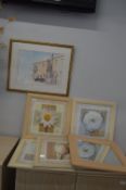 Framed Pictures and Prints Including Venetian Wate