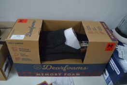 *Dearfoams Gent's Memory Foam Slippers Size: M 8-9