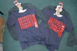 Four Levi's 2pc T-Shirt & Hoodie Sets Size: M 7-8