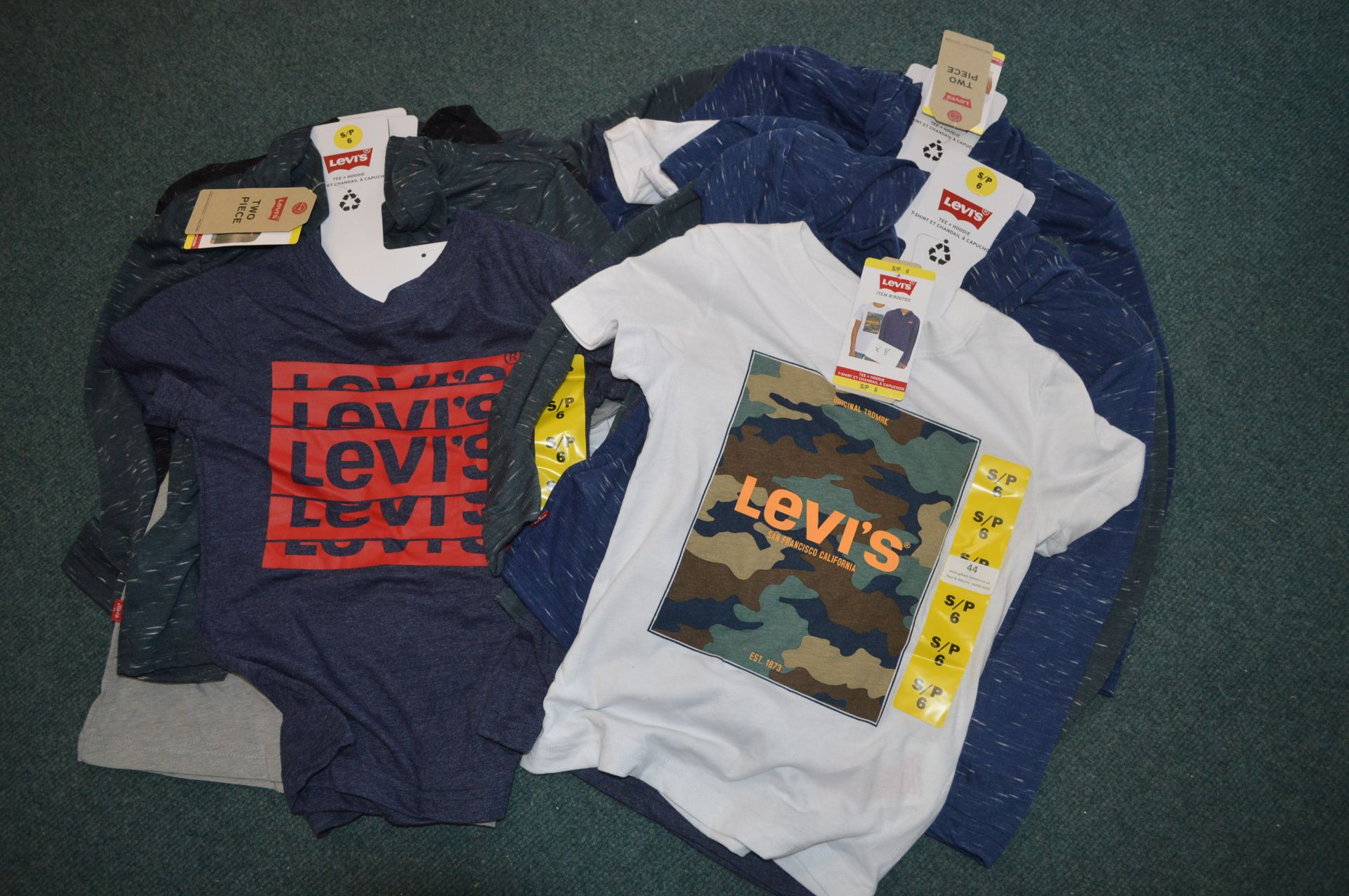 Eight Levi's Kids 2pc T-Shirt and Hoodie Sets Size