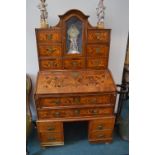 Victorian Inlaid Walnut Secretaire