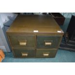 Vintage Metal Four Drawer Filing Cabinet