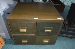 Vintage Metal Four Drawer Filing Cabinet