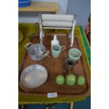 Vintage Children's Kitchenware Including Mangles, Pans, etc.