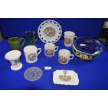 Vintage Commemorative Pottery plus Maling Rose Bowl