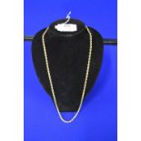 9k Gold Hollow Chain Necklace 8.5g