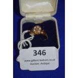 15k Gold Ring with Seed Pearls Size: P 2.55g