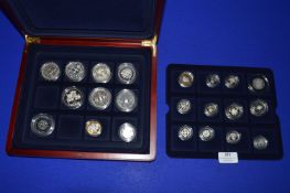 Twenty Silver Proof Coins in Collectors Case