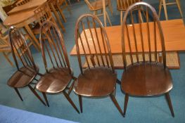 Four Ercol Bentwood Dining Chairs
