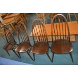 Four Ercol Bentwood Dining Chairs