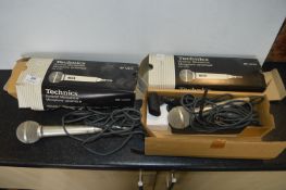 Two Technics Dynamic Microphones with Original Packaging
