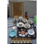 Magician Related Collectable Including Magic Circle Car Badge, Fortune Telling Cups, Reproduction