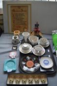 Magician Related Collectable Including Magic Circle Car Badge, Fortune Telling Cups, Reproduction
