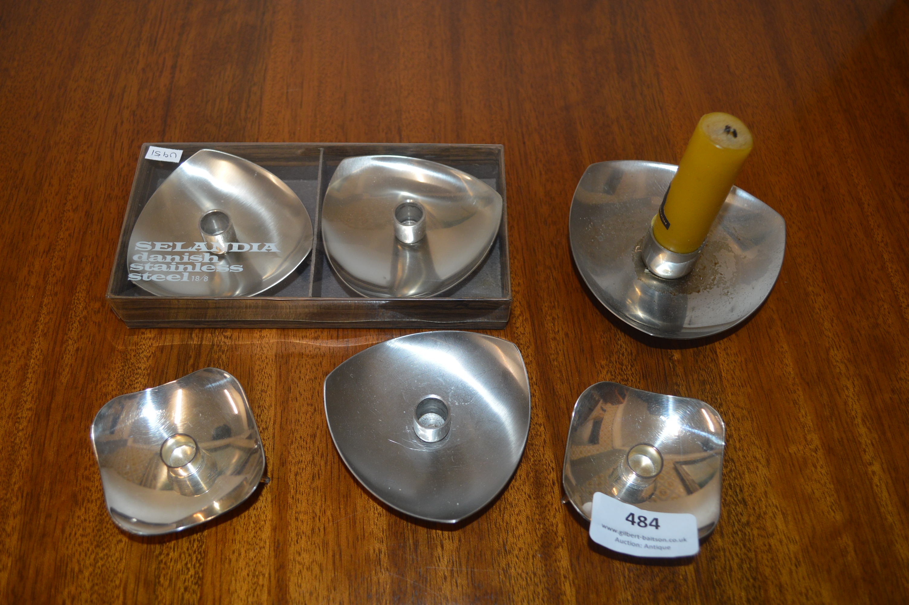Danish Stainless Steel Candle Stands