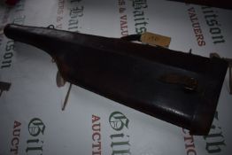 Leather Shotgun Case Embossed L.H.B