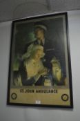 Original St. John's Ambulance Framed Poster