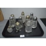 Ten Decorative Sugar Casters with EPNS Tops