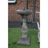 Brass Sundial on Faux Stone Plinth