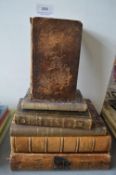 Older German Leather Bound Books Including 1759 Religious Texts, etc.
