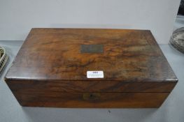 Victorian Walnut Veneered Writing Slope