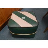 Vintage Green Vinyl Pouffe