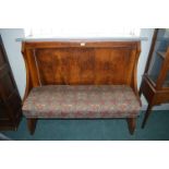 * Gnome Man English Oak Short Highback Bench