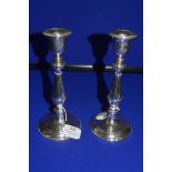 Pair of Hallmarked Sterling Silver Candlesticks - Birmingham 1993