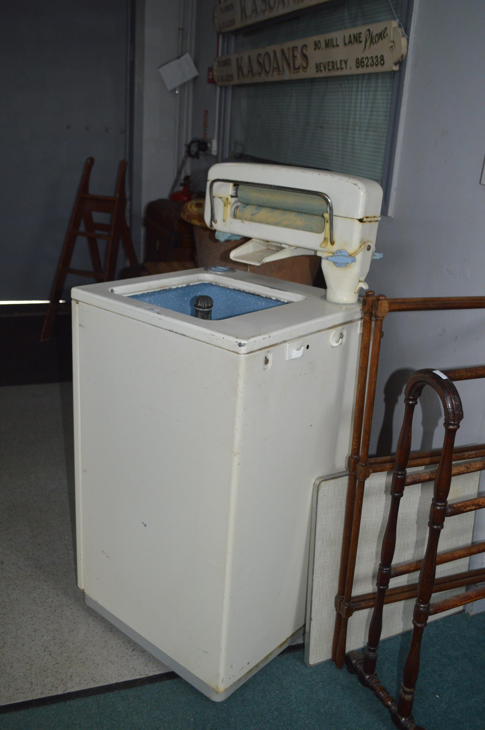 Service Compact Cream Enamel Washer with Handle - Bild 3 aus 3