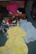 Case Containing Vintage Clothing Including Night Dresses, Belts, etc.