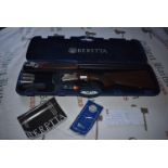 Beretta Silver Pigeon Over & Under Left Hand Cast Shotgun with Carry Cases, and Five Chokes